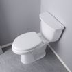 Picture of White Soft Toilet Seat, Closed Front with Cover, QuicKlean® Hinges, Elongated