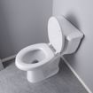 Picture of White Soft Toilet Seat, Closed Front with Cover, QuicKlean® Hinges, Elongated