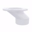 Picture of 3" x 4" PVC Offset Toilet Flange with Plastic Swivel Ring less Knockout