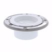 Picture of 3" x 4" PVC Closet Flange with Stainless Steel Ring and Knockout