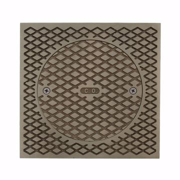 Picture of 7" Square Nickel Bronze Cleanout Top with C60503 Cover and Screws