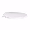 Picture of White Light Duty Plastic Toilet Seat, Open Front with Cover, Elongated