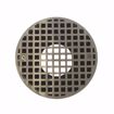 Picture of 4" Heavy Duty PVC Drain Base with 3-1/2" Plastic Spud and 6" Nickel Bronze Strainer with Ring