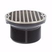 Picture of 4" LevelBest® Complete Heavy Duty Drain System with 3-1/2" Plastic Spud and 5" Nickel Bronze Strainer