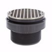 Picture of 2" x 3" LevelBest® Complete Heavy Duty Slab Drain System with 3-1/2" Plastic Spud and 5" Nickel Bronze Strainer