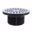 Picture of 2" Heavy Duty PVC Drain Base with 3-1/2" Plastic Spud and 6" Stainless Steel Strainer