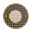 Picture of 2" Heavy Duty PVC Drain Base with 3-1/2" Plastic Spud and 6" Polished Brass Strainer