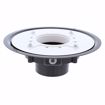 Picture of 3" Heavy Duty PVC Drain Base with 3-1/2" Metal Spud and 6" Nickel Bronze Strainer