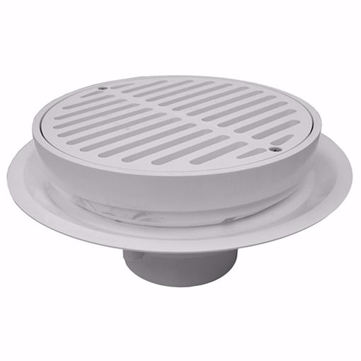 Picture of 2" Heavy Duty Traffic PVC Floor Drain with Full Plastic Grate and Ring