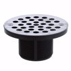 Picture of 2" x 3" ABS Shower Drain with 2" ABS Spud and 4" Round Stainless Steel Strainer