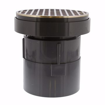 Picture of 4" LevelBest® Complete Pipe Fit Drain System with 3-1/2" Plastic Spud and 6" Nickel Bronze Strainer