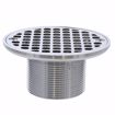 Picture of 2" PVC Shower Drain with 2" Brass Spud and 4" Round Chrome Plated Strainer