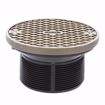 Picture of 3-1/2" PVC Cleanout Spud with 5" Nickel Bronze Cover with Ring