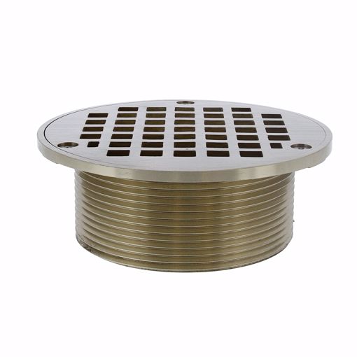 Picture of 3-1/2" IPS Metal Spud with 5" Nickel Bronze Round Strainer