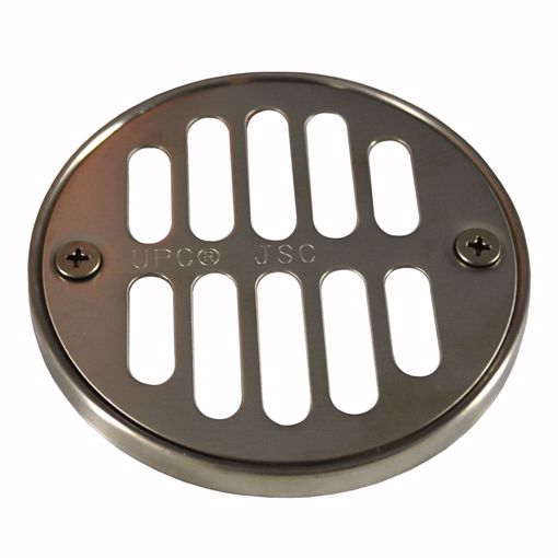 Picture of 3.3" Brushed Nickel Replacement Strainer for 2" Code Blue Shower Drains