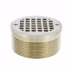 Picture of 2” Cast Iron No Caulk Floor Drain with 7” Pan and 4” Polished Brass Strainer