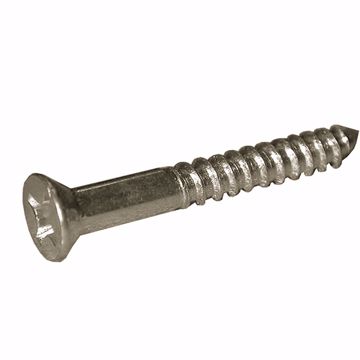 Picture of #12 x 2" Flat Phillips Head Brass Wood Screws, 100 pcs.