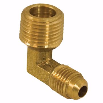 Picture of 1/4" x 1/8" Brass Flare x MIP 90° Elbow