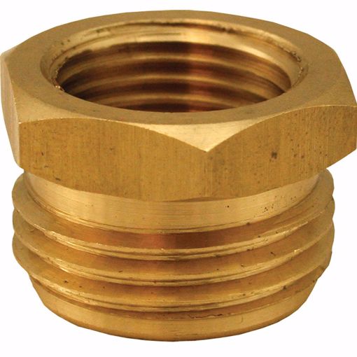 Picture of 3/4" MHT x 1/2" FPT Brass Garden Hose Adapter