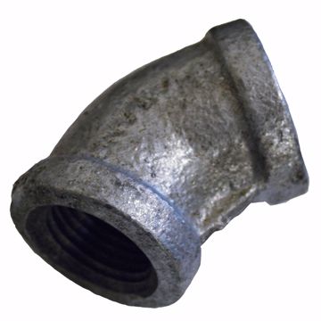 Picture of 1" Galvanized Iron 45° Elbow, Banded