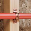 Picture of 3/4" CTS Pipe Strap, Two-Hole, Copper Clad, Carton of 100