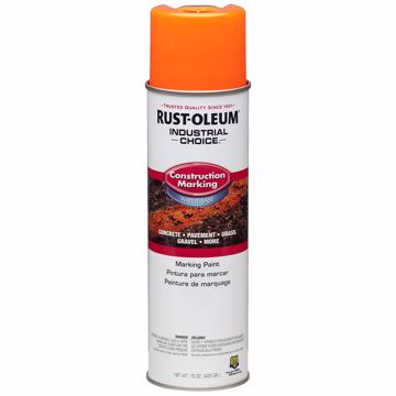 Picture of Fluorescent Orange Rustoleum® Industrial Choice® Construction Marking Paint, Carton of 12