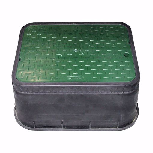 Picture of 15" Jumbo Water Meter Box and Solid Green Lid