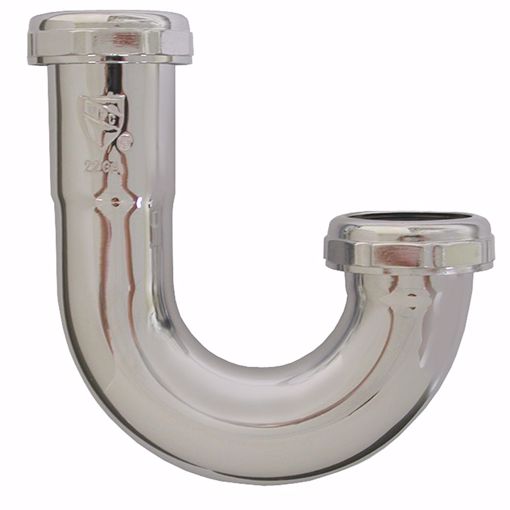 Picture of 1-1/2" Chrome Plated Brass J-Bend 17 Gauge