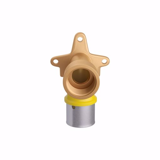 Picture of 16 mm (3/8" eq.) x 1/2" FPT PEXALGAS® Drop Ear 90° Elbow