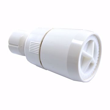 Picture of 2" White Plastic Shower Head with Plastic Ball