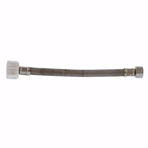 Picture of 1/2" Compression x 7/8" BC x 9” Braided Stainless Steel Toilet Connector