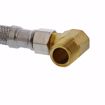 Picture of 3/8" Compression x 3/8" Compression x 48” Braided Stainless Steel Dishwasher Connector with 3/8” MIP 90° Elbow