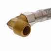 Picture of 1/2" Compression x 3/8" Compression x 60” Braided Stainless Steel Dishwasher Connector with 3/8” MIP 90° Elbow