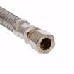 Picture of 3/8" Flare x 3/8" Compression x 16” Braided Stainless Steel Texas Style Faucet Connector