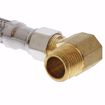 Picture of 3/8" Compression x 3/8" Compression x 60" Braided Stainless Steel Dishwasher Connector with 3/4" Female Garden Hose Thread with 90° Elbow Fitting and 3/8” MIP 90° Elbow