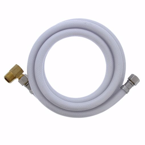 Picture of 3/8" Compression x 3/8" Compression x 72” Flexible Vinyl Dishwasher Connector with 3/8” MIP 90° Elbow