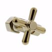 Picture of 1/2" FIP x 3/8" OD Comp Quarter-Turn Angle Supply Stop Valve with Cross Handle, Polished Brass