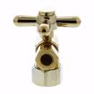 Picture of 5/8" OD Comp x 3/8" OD Comp Quarter-Turn Angle Supply Stop Valve with Cross Handle, Polished Brass