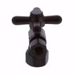 Picture of 5/8" OD Comp x 3/8" OD Comp Quarter-Turn Angle Supply Stop Valve with Cross Handle, Oil Rubbed Bronze