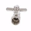 Picture of 1/2" FIP x 3/8" OD Comp Quarter-Turn Straight Supply Stop Valve with Cross Handle, Brushed Nickel