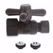 Picture of 1/2" FIP x 3/8" OD Comp Quarter-Turn Straight Supply Stop Valve with Cross Handle, Oil Rubbed Bronze