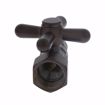 Picture of 1/2" FIP x 3/8" OD Comp Quarter-Turn Straight Supply Stop Valve with Cross Handle, Oil Rubbed Bronze