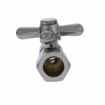 Picture of 5/8" OD Comp x 3/8" OD Comp Quarter-Turn Straight Supply Stop Valve with Cross Handle, Brushed Nickel