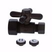 Picture of 5/8" OD Comp x 3/8" OD Comp Quarter-Turn Straight Supply Stop Valve with Cross Handle, Oil Rubbed Bronze