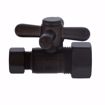 Picture of 5/8" OD Comp x 3/8" OD Comp Quarter-Turn Straight Supply Stop Valve with Cross Handle, Oil Rubbed Bronze