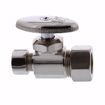 Picture of 5/8" Comp x 3/8" Comp Multi-Turn Straight Supply Stop Valve, Brushed Nickel