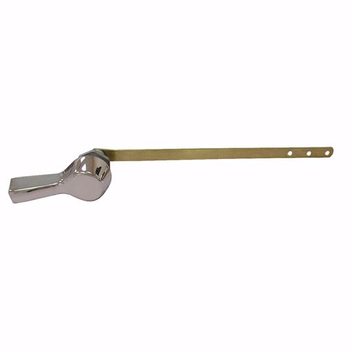 Picture of Chrome Plated Fit-All Premium Tank Trip Lever 8" Flat Brass Arm with Metal Spud and Nut