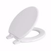 Picture of White Deluxe Molded Wood Toilet Seat, Closed Front with Cover, Round