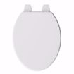 Picture of White Deluxe Molded Wood Toilet Seat, Closed Front with Cover, Elongated