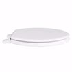 Picture of White Deluxe Molded Wood Toilet Seat, Closed Front with Cover, Elongated